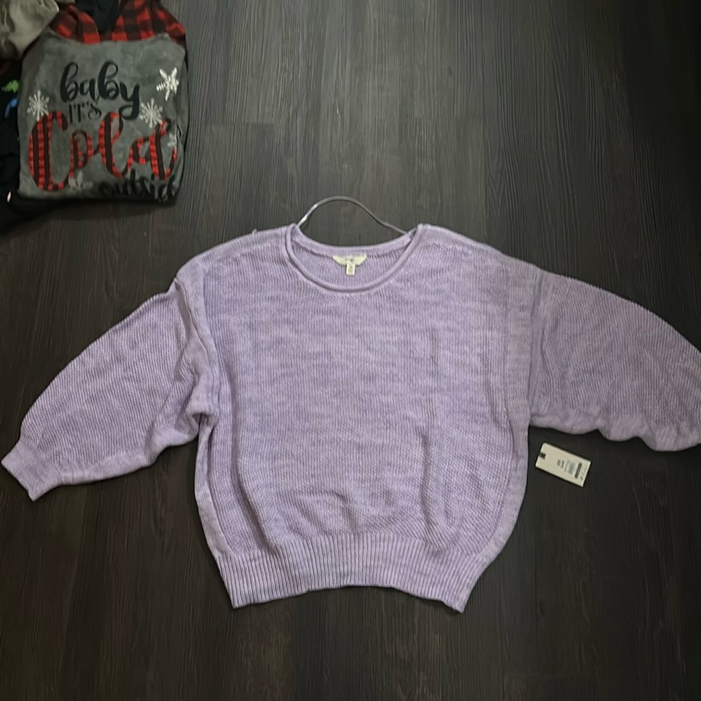 New with tags light purple sweater size 0X 14